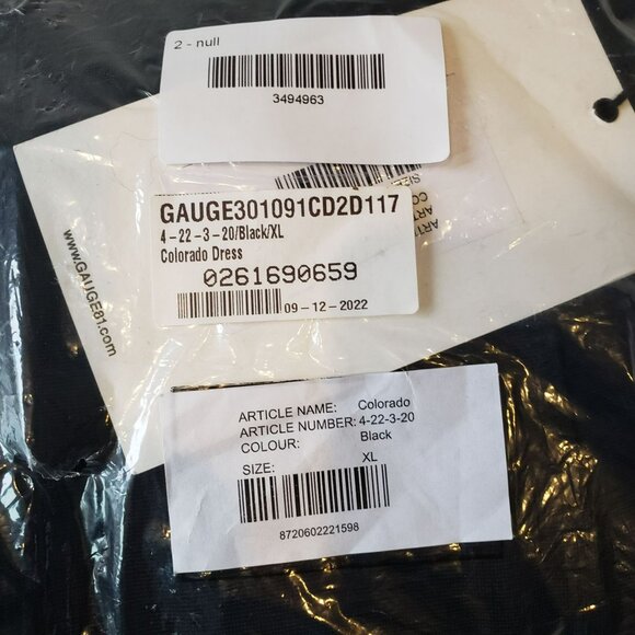 NEW Gauge81 Colorado Black Mini Dress One Shoulder Exposed Back Strappy XL - Picture 2 of 5